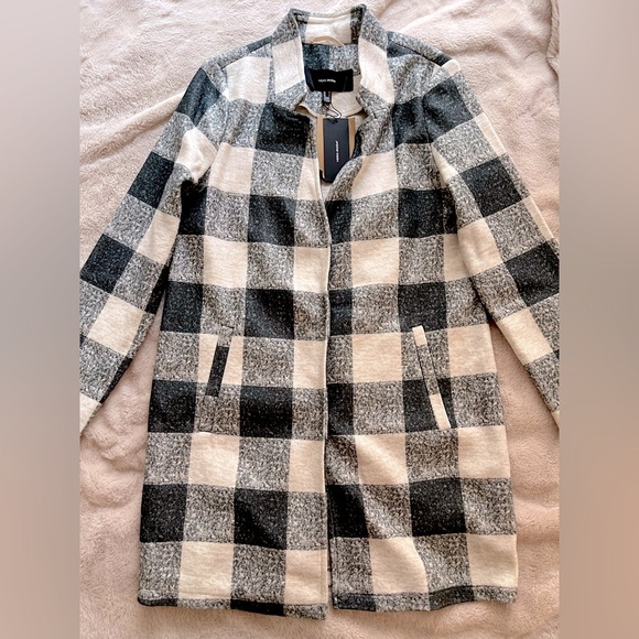 NWT Vero Moda Katrine Brushed Check Jacket Carson Knit Size M - Picture 6 of 8
